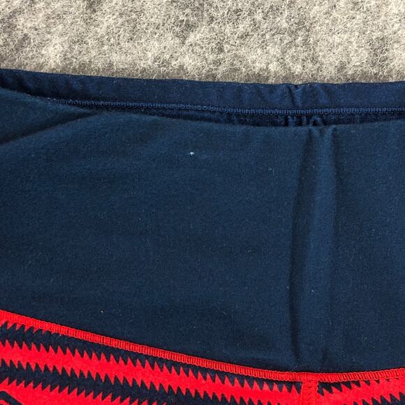 New England Patriots Womens Leggings Medium Red Blue Mid Rise Geometric Print - Picture 12 of 12